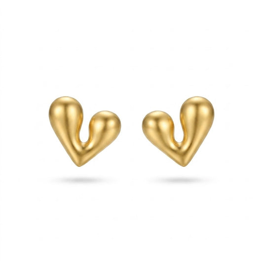 Molten Heart Stud Earring