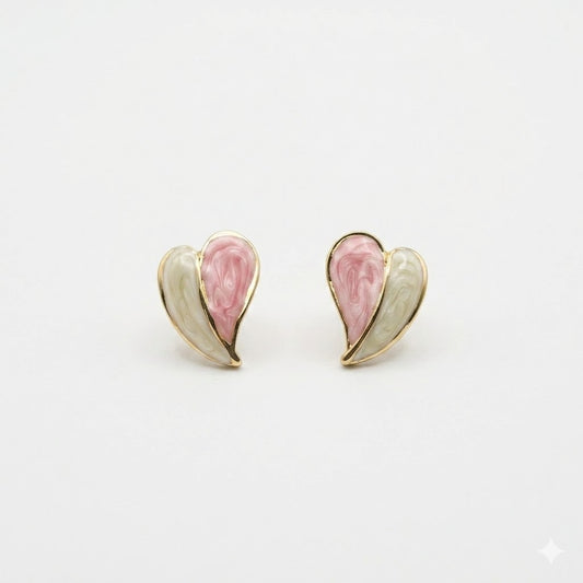 Rose Heart Stud Earring