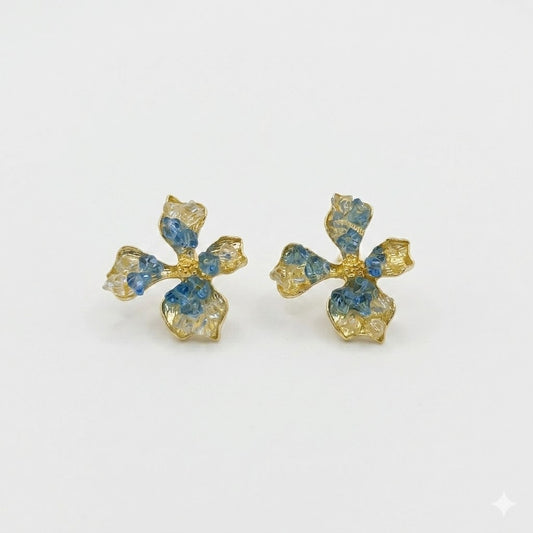 Crystal Bloom Stud Earring