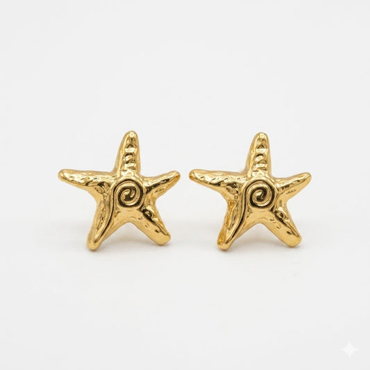 Golden Star Stud Earring