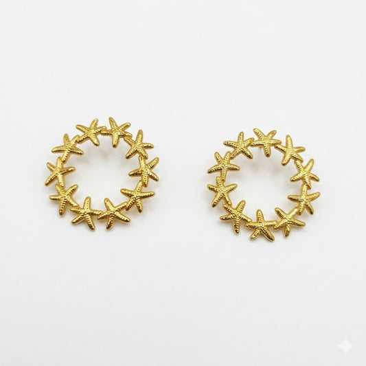 Star Halo Hoop Earring