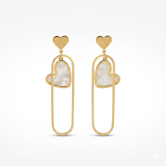 Heart Link Drop Earring
