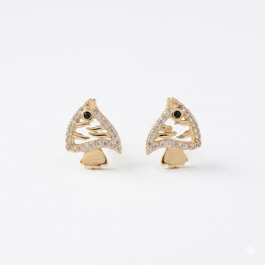 Tiny Fish Stud Earring