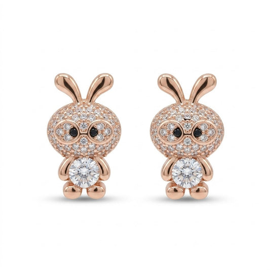 Rose Bunny Pavé Studs