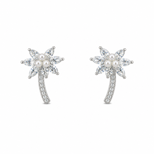 Pearl Bloom Sweep Studs