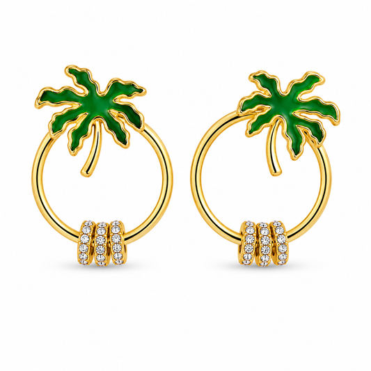 Palm Hoop Crystal Drops