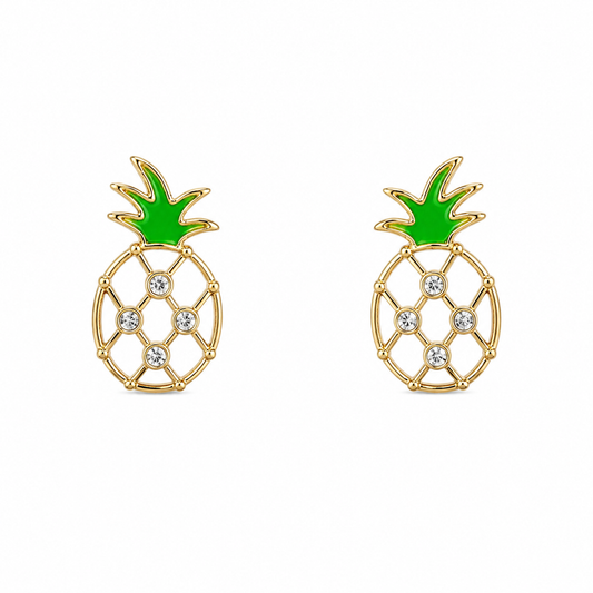 Pineapple Crystal Studs