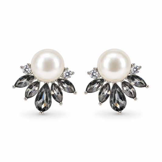 Smoky Pearl Studs