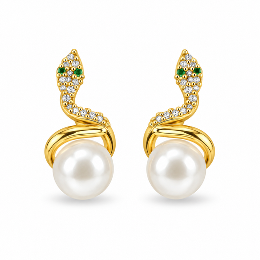 Serpent Pearl Studs