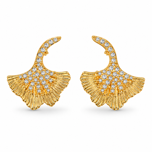 Ginkgo Curve Studs