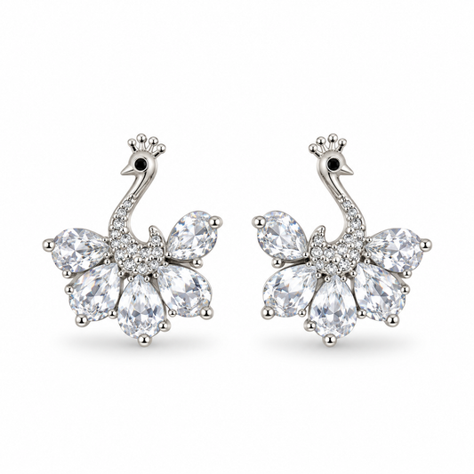 Crystal Peacock Studs