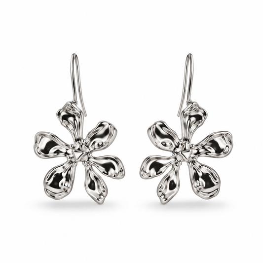 Silver Orchid Loops