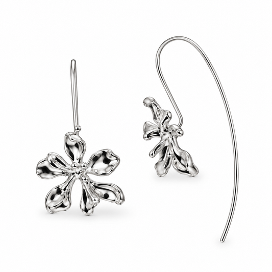 Silver Orchid Loops