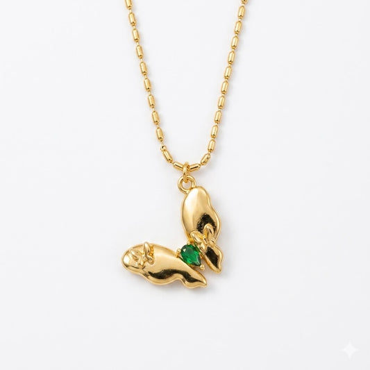 Butterfly Emerald Necklace