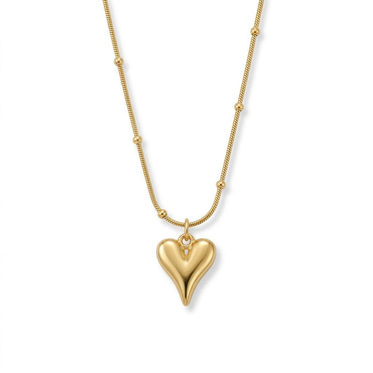 Puffed Heart Necklace