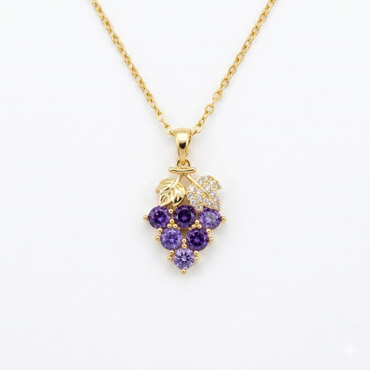 Violet Grape Necklace