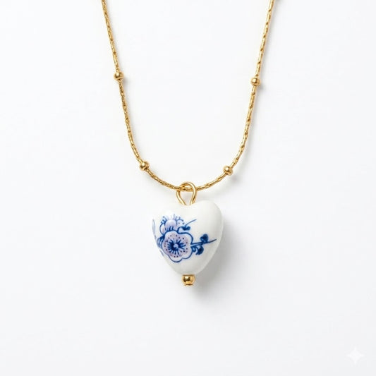 Porcelain Heart Necklace