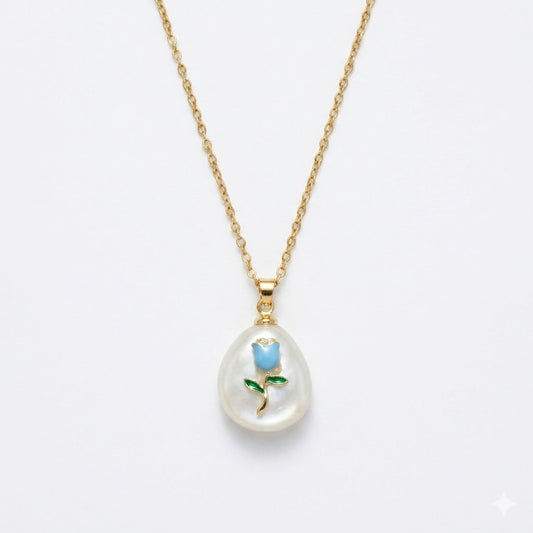 Pearl Flower Pendant Necklace