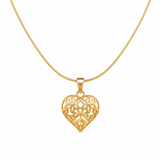 Golden Filigree Heart