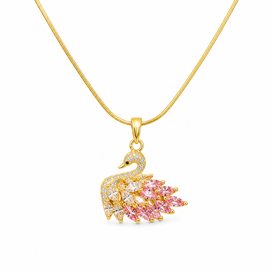 Rose Swan Pendant