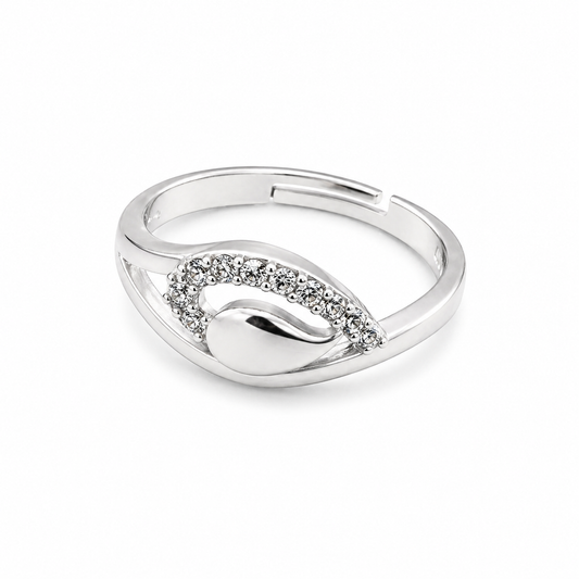 Luna Wave Silver Ring