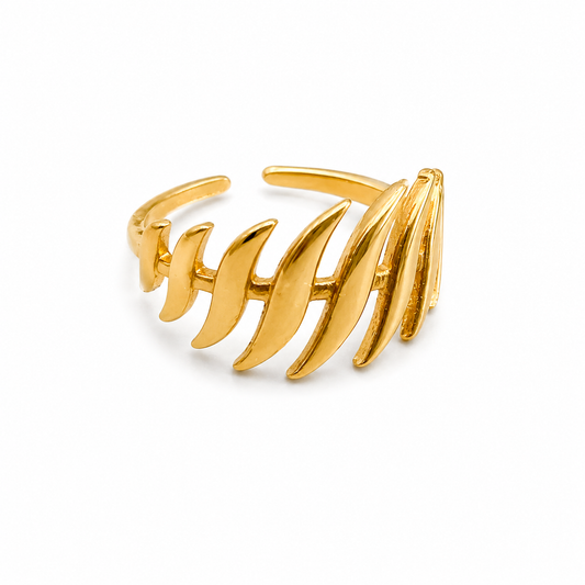 Kiko Spine Gold Ring