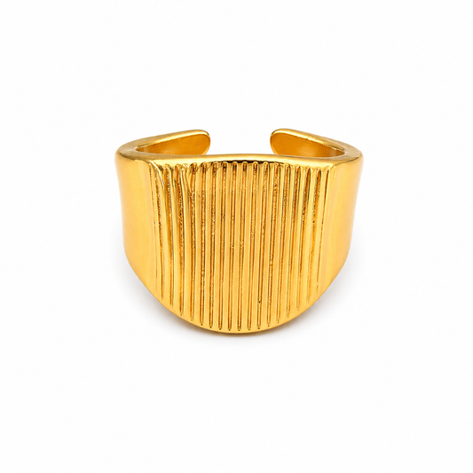 Reeve Stripe Gold Ring