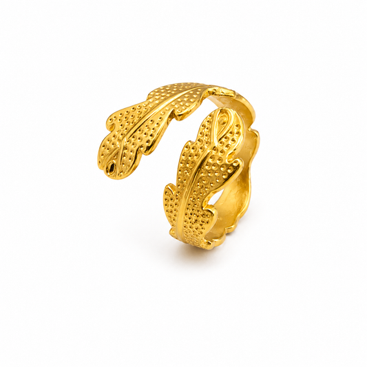 Plume Wrap Gold Ring