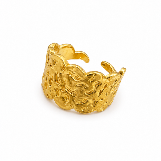 Lava Cuff Gold Ring