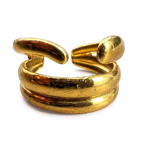 Duo Coil Gold Ring