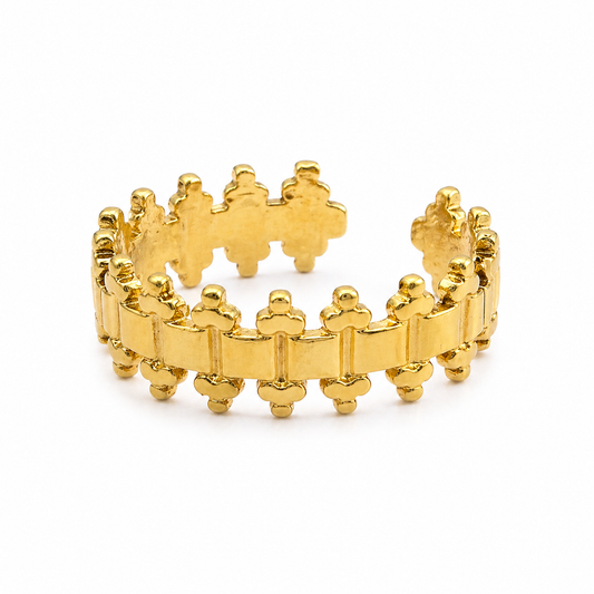 Regal Cross Gold Ring