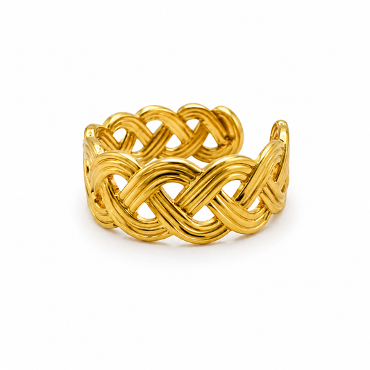 Braid Cuff Gold Ring