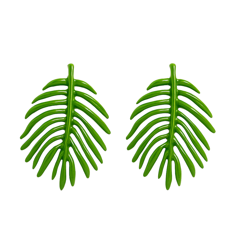 Tropical Leaf Statement Earring