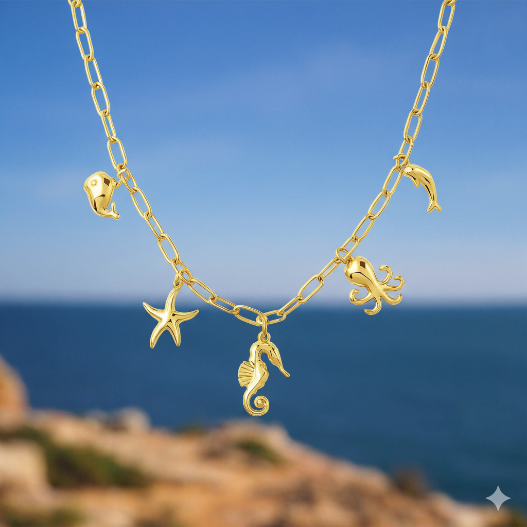 Ocean-Inspired Seahorse Charm Necklace
