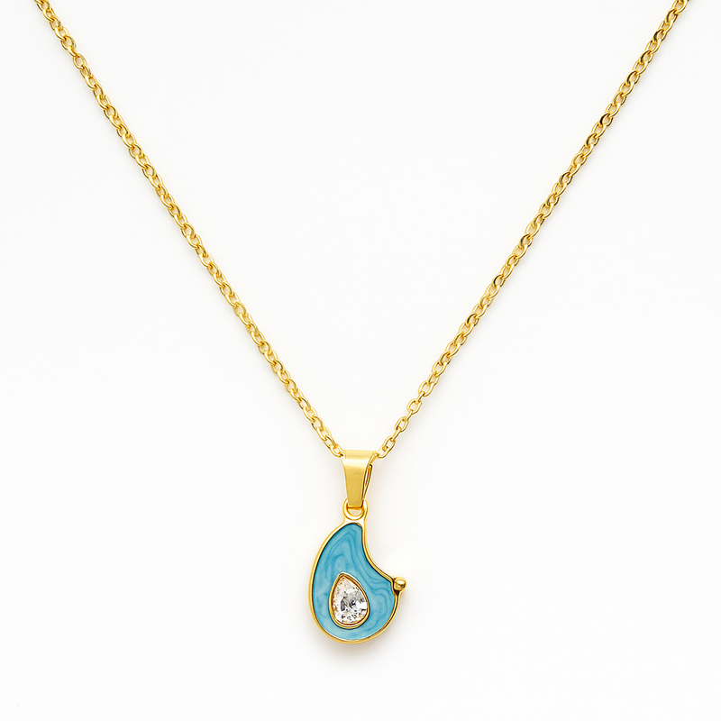 Turquoise Drop Pendant Necklace