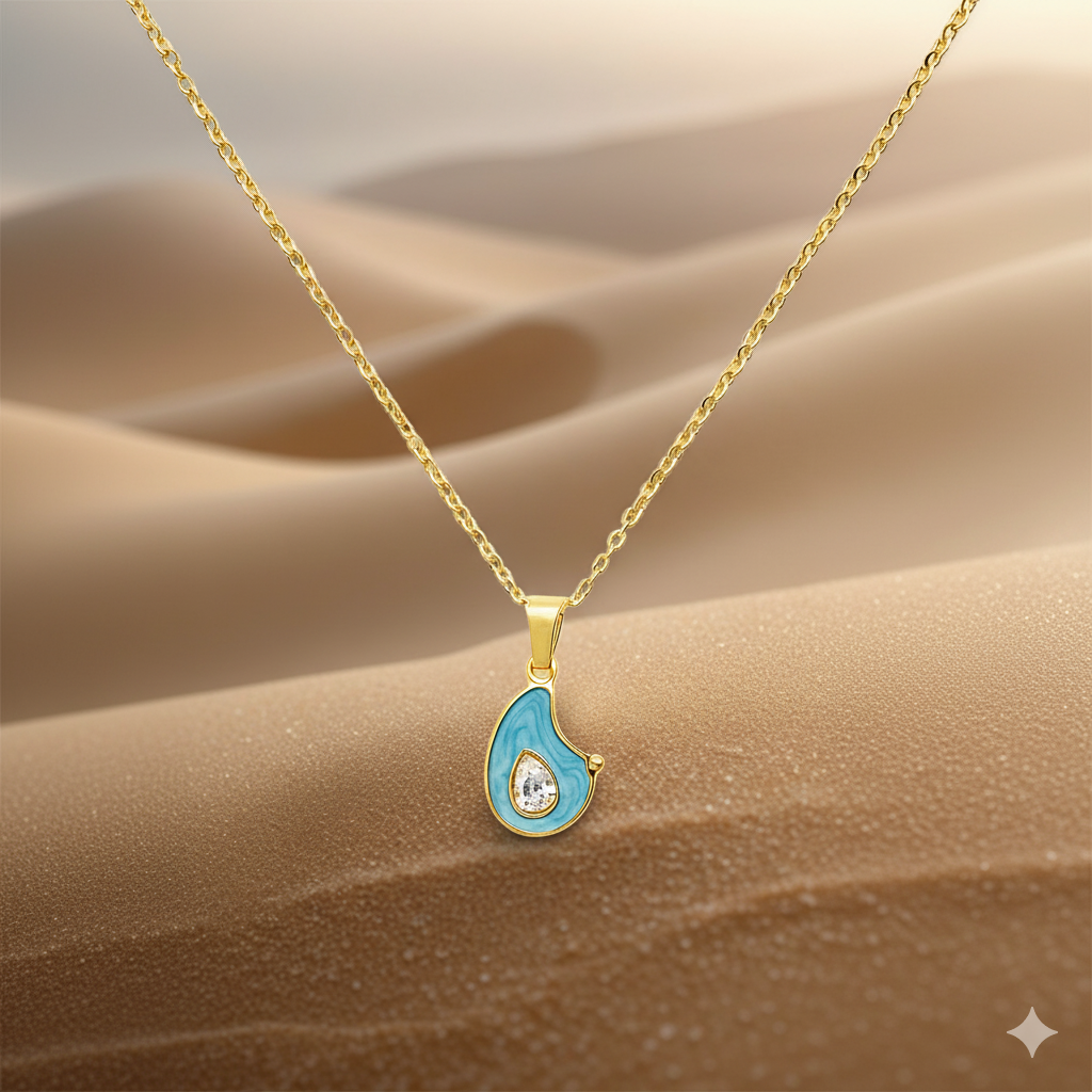 Turquoise Drop Pendant Necklace